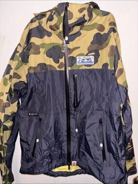 Bape 1st Camo Pertex Shield Rain Windbreaker Jacket Made in Japan